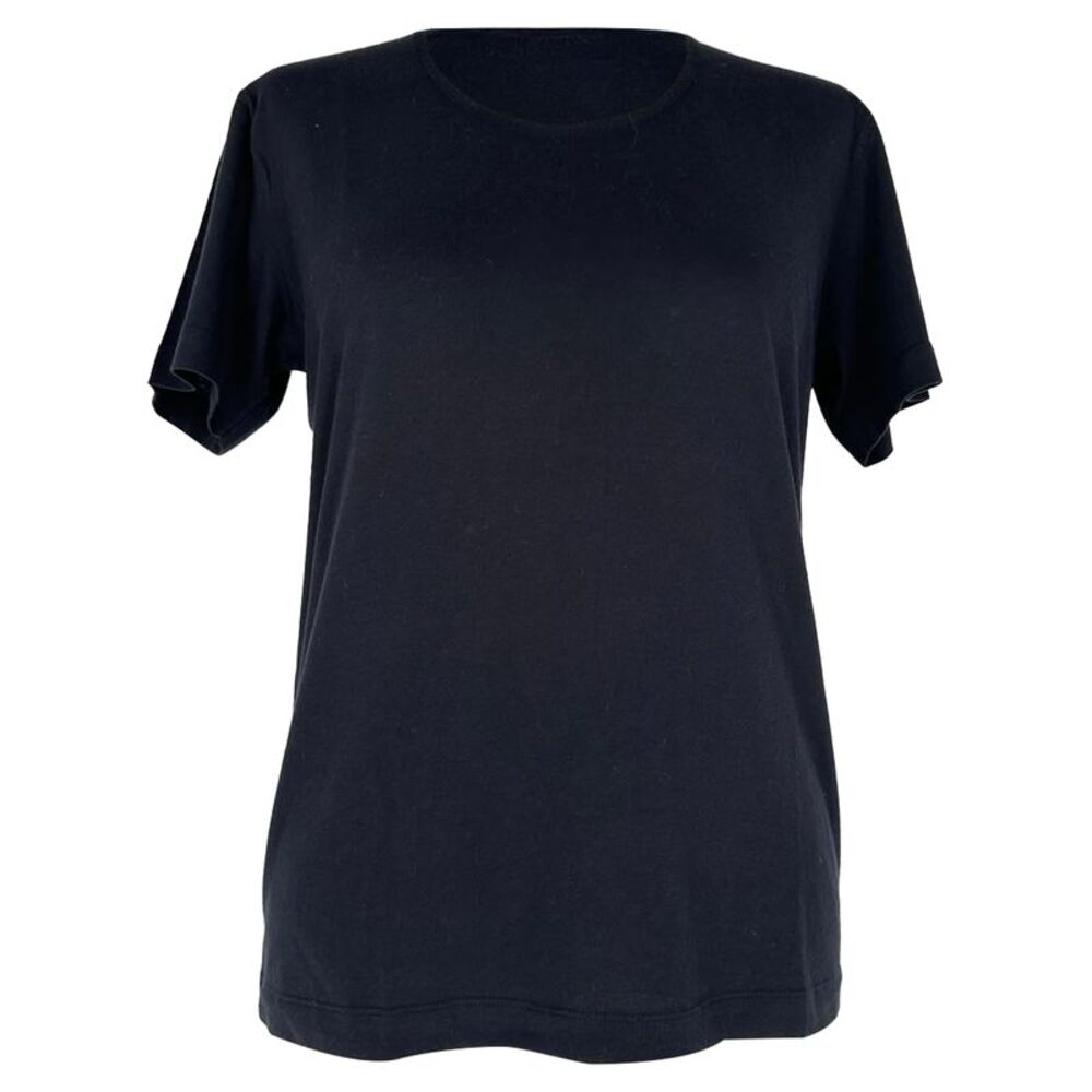 Jil Sander Crewneck Plain T-Shirt in Black Cotton